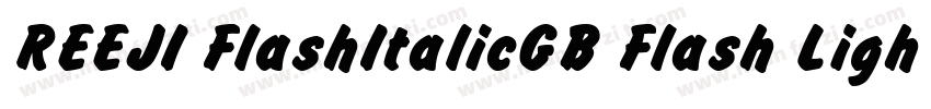 REEJI FlashItalicGB Flash Lightttf字体转换